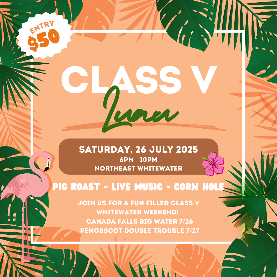 Poster with details about Class V Luau Event for summer 2025