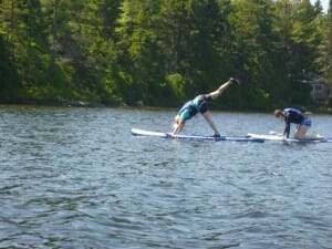 Person Doing Paddleboard Fitness in Maine