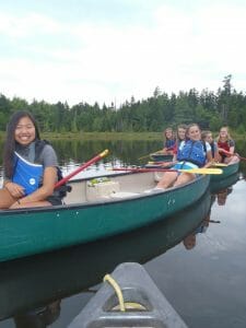 Kids on a Canoe in Maine