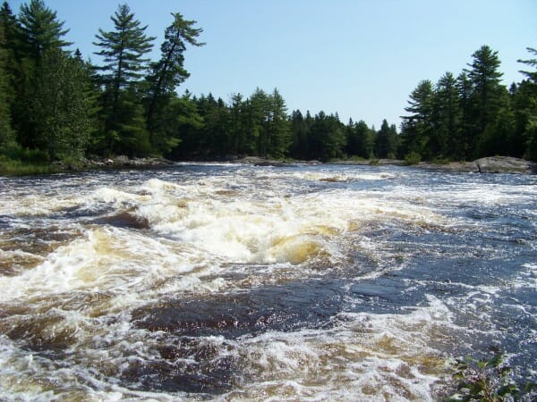 Picture of water flowing on the Seboomook River in Maine