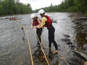 Swiftwater Rescue Training in Maine river 